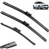 Autopixl Tergicristallo Set di spazzole tergicristallo anteriori e posteriori compatibili con VW T-Roc 2017-2023 Spazzole parabrezza parabrezza 26+20+13