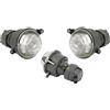 EASYSHOP24H Set 2 Faro Fanale Proiettore Fendinebbia Sinistro e Destro Compatibile Per Smart Fortwoo 450 451 da 1998 a 2007 Cromato Lampadina Alogena H3 Fanalino Faretto Antinebbia Anteriore