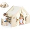 6 in 1 Tenda per Bambini Da Interno, Tenda Gioco Con Tavolo E Sedia per Bambini,