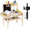 Banco Da Lavoro in Legno per Bambini - Set Attrezzi Giocattolo Montessori Con Ca