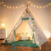 Does not apply Tenda per Bambini Da Gioco in Tela Indiana Teepee in Cotone Con Tappetino Imbott