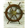 Fatto a mano Navi Volante in legno teak 24 pollici stile antico ottone centrale volante na...