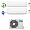 Hisense GARANZIA ITALIA Condizionatore Climatizzatore Dual Split Hisense Hi-Comfort 7000+7000 BTU esterna 2AMW52U4RXC WiFi A++