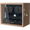 XTELARY Caricaorologi automatico con serratura - Contenitore per 4/6/8/12 orologi, 4 modalità di rotazione, motore silenzioso, retroilluminazione, moderno