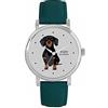 Toff London Black Dachshund Dog Watch Ladies 38mm Case 3atm Resistente all'acqua Movimento al quarzo progettato su misura Lusso alla moda