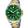 JAGUAR Swiss Made Orologio Uomo in Acciaio Inossidabile 316L Dorato | Orologio al Quarzo, Calendario, Vetro Zaffiro ad Alta Resistenza, Impermeabile 20 ATM, J863/B, Executive, Quadrante Verde