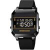 Forrader, orologio sportivo digitale da uomo, impermeabile, per attività all'aperto, con sveglia/timer di conto alla rovescia/ora duale/cronometro/12/24H, orologio da polso per uomo con