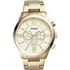 Fossil Orologio Quarzo Uomo, misura cassa 46.00mm con quadrante Oro Analogico e cinturino Oro in Cinturino in metallo BQ1128IE