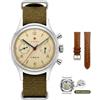 SEAKOSS Retro-Cronografo 1963 Orologio da Uomo Meccanico Originale Seagull ST1901 Movimento a Carica Manuale con Quadrante Pilota, Vetro Zaffiro e Specchio in Acrilico