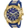 Invicta Pro Diver Orologio da Uomo in acciaio inossidabile con movimento Quarzo - 50mm, Oro/Blu