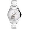 Lorenz - Orologio Classico da donna automatico - Modello Diva Automatic 030262AA - Orologio con diamanti nel quadrante e bilanciere a vista- Cinturino in acciaio