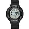 Forrader Orologio digitale da uomo, ultra sottile, minimalista, sportivo, impermeabile, con display grandangolare, cinturino in gomma, orologio da polso per uomo e donna, Nero/Bianco, Classico
