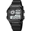 Gosasa Classic Square Face Unisex Donna Uomo Digitale Multifunzione Outdoor Casual Orologio Conto alla rovescia 50M Impermeabile Led Light Orologio da polso, C Nero