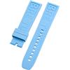 ROUHO Flessibile Gomma Cinturino Orologio Ricambio Resistente Sudore Bracciale Orologio per Breitling Superocean Blackbird-Celeste 20mm