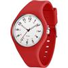 Forrader Orologio analogico unisex, impermeabile, per infermieri, medici, donne, uomini, studenti, quadrante di facile lettura, cinturino in silicone, orologio da donna