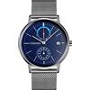 TONSHEN Uomo Fashion Analogico Quarzo Orologi da Polso Acciaio Inossidabile Settimana Data Orologio (Blu)