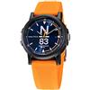 Nautica N83 NAPEPS103 ES Pujols Orologio da uomo con cinturino in silicone nero/blu/arancione, Arancione