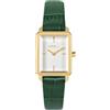 Breil, Collezione Carré, Orologio Donna Solo Tempo con Cinturino in Pelle, Cassa Rettangolare in Acciaio e Quadrante Bianco, Orologio da Donna Resistente all'Acqua, Cassa 20 x 40 mm, Vetro Sfaccettato