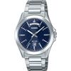 CASIO CELESTIA CLASSIC MTP-1370D-2A2VDF, orologio da uomo con movimento al quarzo, display analogico e cinturino in acciaio inox, colore: argento