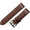 ROUREOX Cinturino di'Orologio in Pelle Autentica Fermo in Acciaio Inoxydabile Cinturino di Sostituzione in Pelle di Vacca di'Orologio per HAMILTON H70595593 H70655733