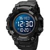 FANMIS Orologio sportivo da uomo, militare, multifunzione, digitale, sveglia, al quarzo, impermeabile