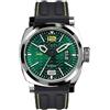 Panzera Aquamarine 45 Automatico Acciaio Verde Nero Zaffiro Datario Silicone Orologio Uomo