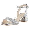 Buffalo Rainelle, Sandali con Tacco Donna, Argento, 39 EU