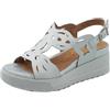 Stonefly 220902 Parky Nappa White sandali per Donna in pelle traforata zeppa alta (Taglia 40)