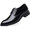 KYOESCAI Elegante Scarpe Oxford da Uomo Stringate Derby Formale Scarpe da Sposa Scarpe da Lavoro,Nero,38 EU