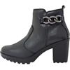 IGI&Co 6661500 Nappa Soft Nero Tronchetti Tacco Alto Donna in Pelle e Pelle Elasticizzata con Lampo (Taglia 40)