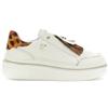 CAFèNOIR - Slip-on in Pelle con Dettagli in Effetto Cavallino, da Donna, Colore Crema Maculato, Taglia 37