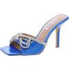 Steve Madden Unghie e Decora, Sandali con Tacco Donna, Blu, 39 EU