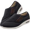 Aocase Scarpe Comode Anziani Scarpa Uomo Scarpe Diabetici Uomo Estive Scarpe Ortopediche Uomo con Strappo Scarpa per Riabilitazione con Chiusura,Blacka,47 EU