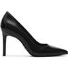 Cool Planet by Steve Madden Steve Madden Secured Black Leat Nero Scarpe Decolletè Donna Vernice Pelle Tacco 38