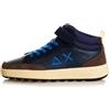 SUN68 Sneakers Boy's Mid Genius Boy Teen Z44350T Colore 07 Navy Blue (07 Navy Blue, Sistema Taglie Calzature EU, Adolescente, Numero, Media, 36)