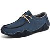 JiuQing Mocassini da Uomo Barefoot Flat Sneakers Casual Scarpe Eleganti Scarpe da Passeggio Antiscivolo Leggere,Blu,47 EU
