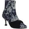 JIEEME Denim Fashion Pointed Toe Stiletto Zipper Heel with 7 cm Comfortable Casual Ankle Boots for Women Big Size t55-42, Blu profondo., 35 EU