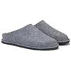LE TIROLESI - Pantofola Bormio in lana Twins con sottopiede estraibile e fondo in feltro - Made in Italy Taglia 43, Colore Grigio scuro