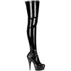 Pleaser - Delight-3000, Stivali da Donna, Nero (Black), 40