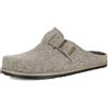 inblu Pantofole Uomo Ecofriends con Fibbie Regolabili e Plantare Estraibile in Vera Pelle, Talpa, 42 EU