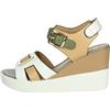 Stonefly 220751 ELY 19 Tannin Brown Beige Sandali Donna Fibbia Zeppa 37