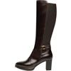 Nero Giardini I514601D Stivali Donna in Pelle E Tessuto - Testa di Moro 36 EU