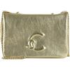 Coccinelle Pelle borsa a tracolla borsa da sera Dulse Mini Bag Smooth Leather Pale Gold dorato