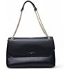GAÀLLE Gaëlle Borsa a Tracolla Elegante, Pelle Nera con Catena Dorata, Design Classico