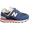 New Balance Scarpa Kids Lifestyle NB Navy Leather/Textile VPN - NB Navy 33.5