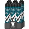 Rexona Deodorante spray protezione avanzata 72h invisibile Black & White Antitraspirante per uomo 200ml - Confezione da 6
