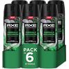Axe Confezione risparmio deodorante spray per uomo Emerald Geranium Fragranza Premium, 6 x 150 ml