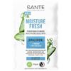 SANTE Naturkosmetik Moisture Fresh Maschera idratante con acido ialuronico, squalano e aloe vera biologica, maschera nutriente per idratare intensamente e pelle liscia, 2 x 4 ml