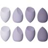 Carehabi Spugna Trucco, 8 Pz Spugnette Trucco Spugna Fondotinta Per Fondotinta, Cipria Liquida, Ecc., Blender Make Up è Disponibile In 3 Forme Per Soddisfare Le Vostre Esigenze-Viola