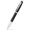 Sheaffer 100 - Penna roller ricaricabile, laccata nera lucida, finiture cromate